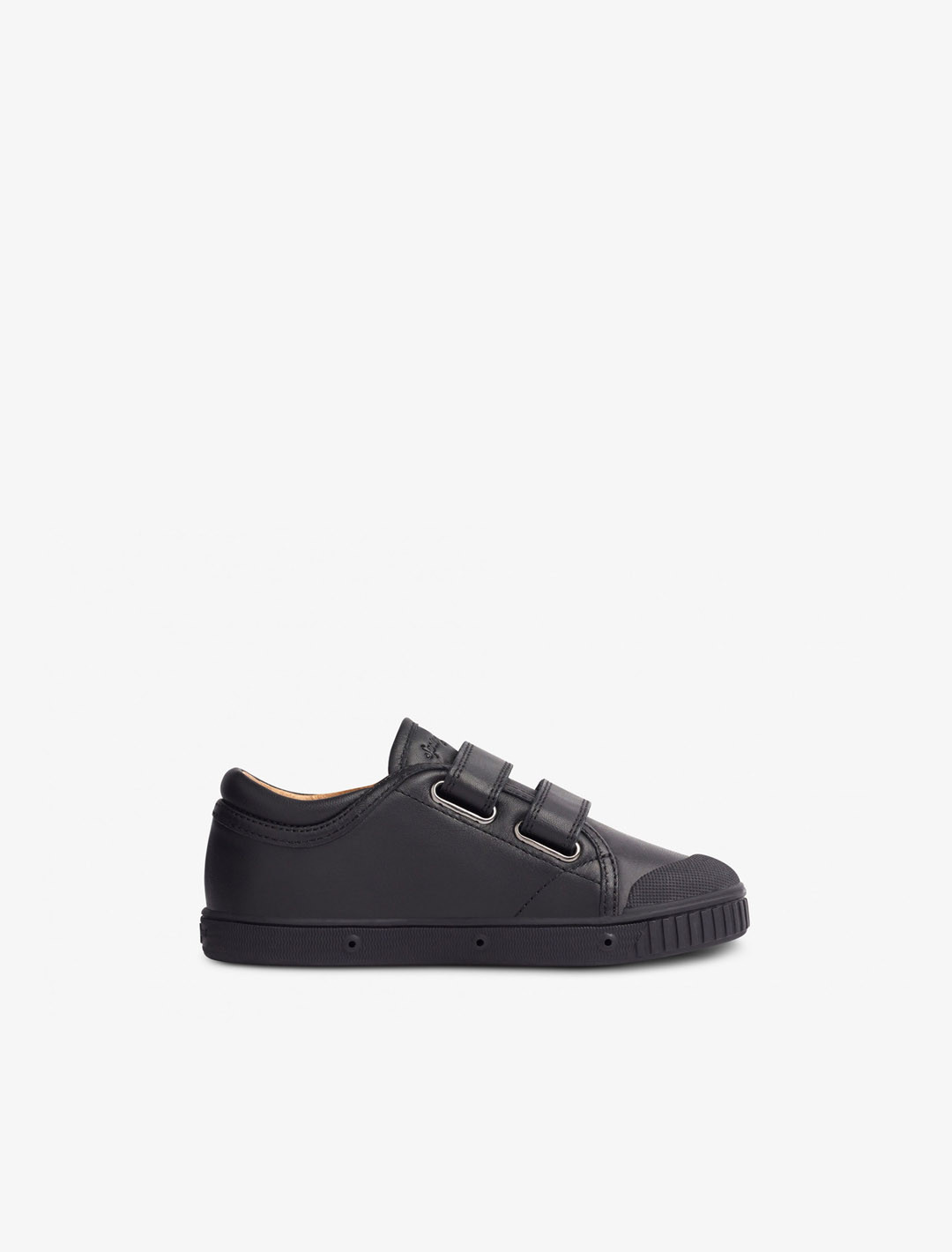 Chaussures enfant Spring Court G2 scratch cuir noires – vue du côté intérieur