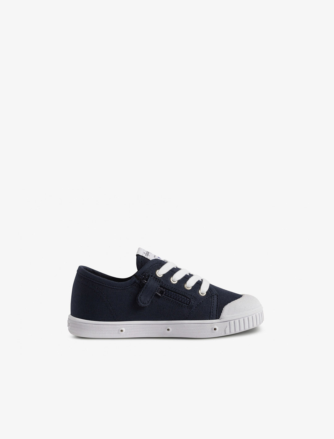 Chaussures enfant Spring Court G2 en coton bleu marine – vue du côté intérieur