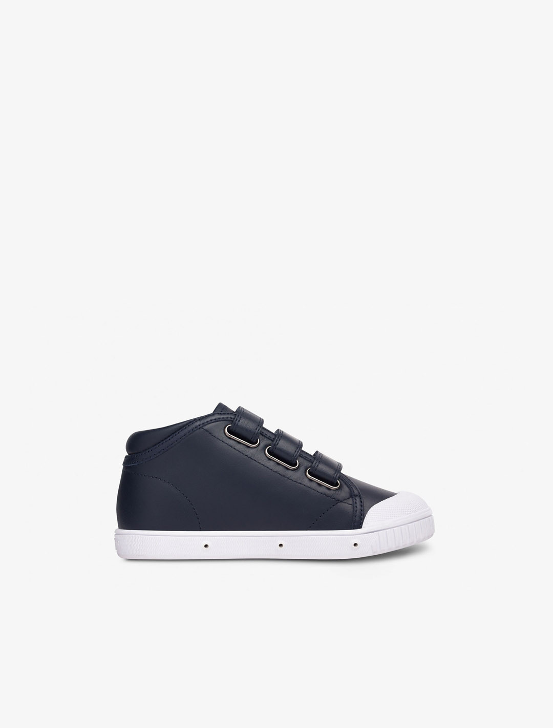 Chaussures enfant Spring Court B2 en cuir bleu marine – vue du côté intérieur