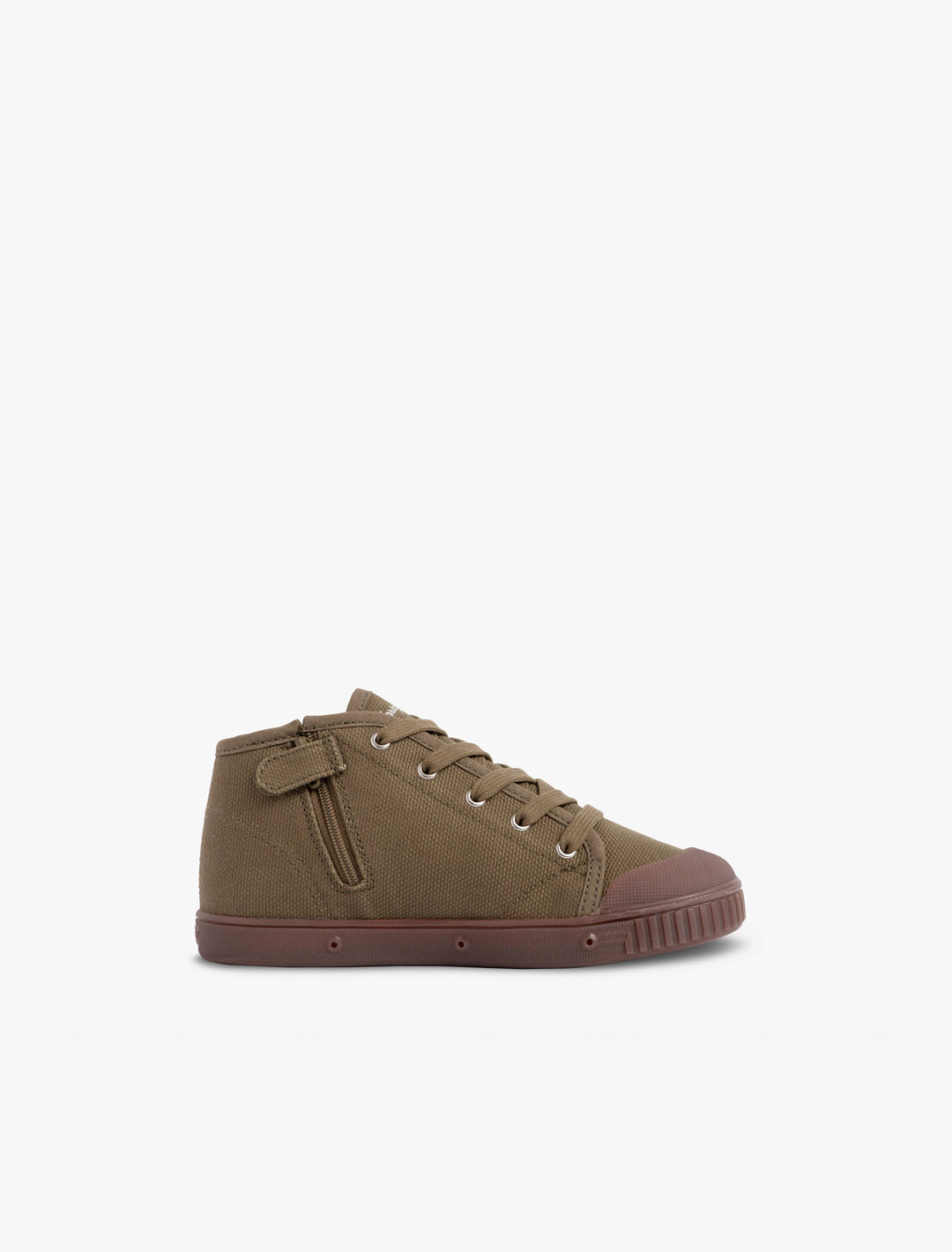 Children’s Spring Court B2 shoes in khaki cotton – inner side view