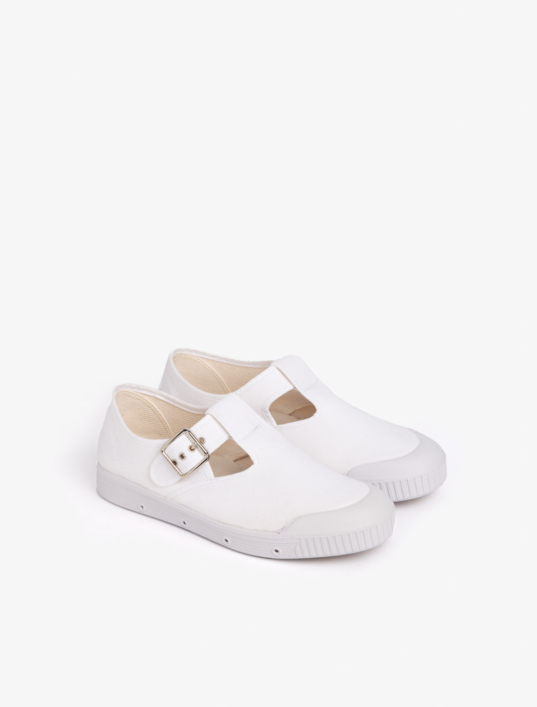 Basket Spring Court M2 en cuir blanc - vue de trois quart