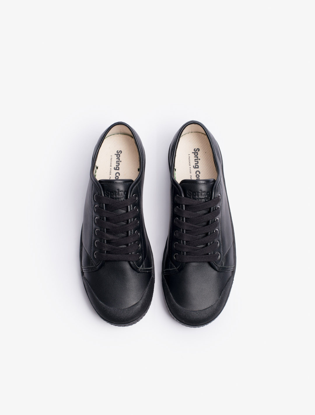 Basket Spring Court G2 en cuir noir - vue de dessus