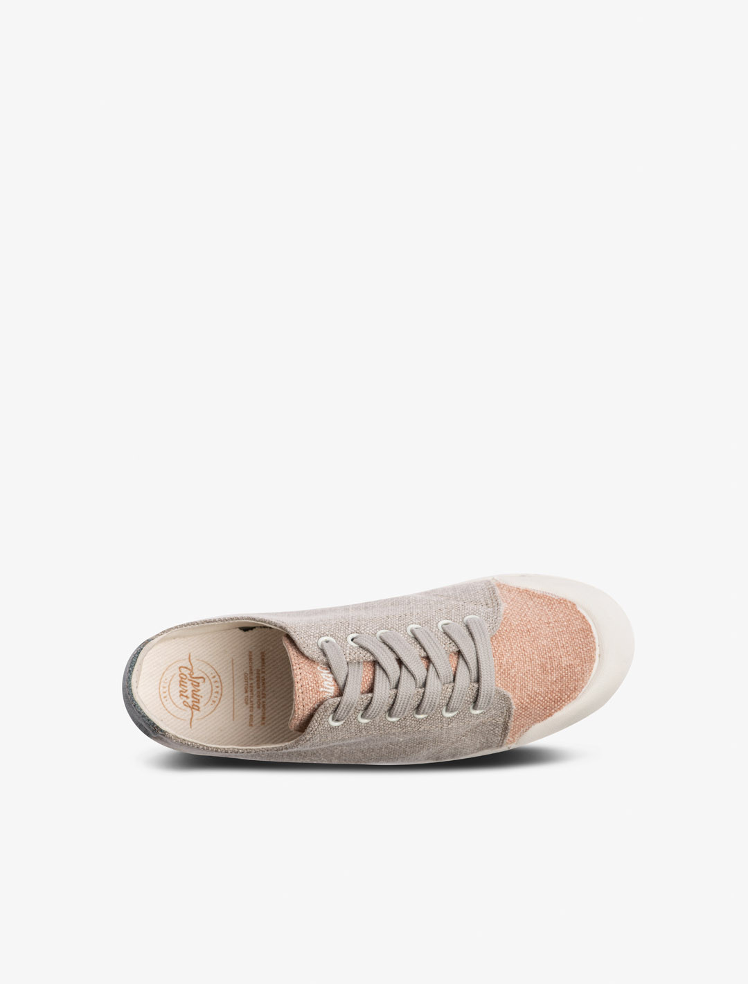Spring Court G2 sneakers in taupe linen – top view