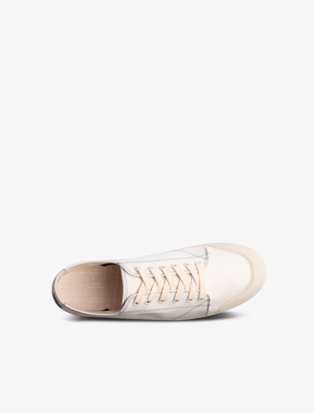 Spring Court G2 sneakers in ecru linen – top view