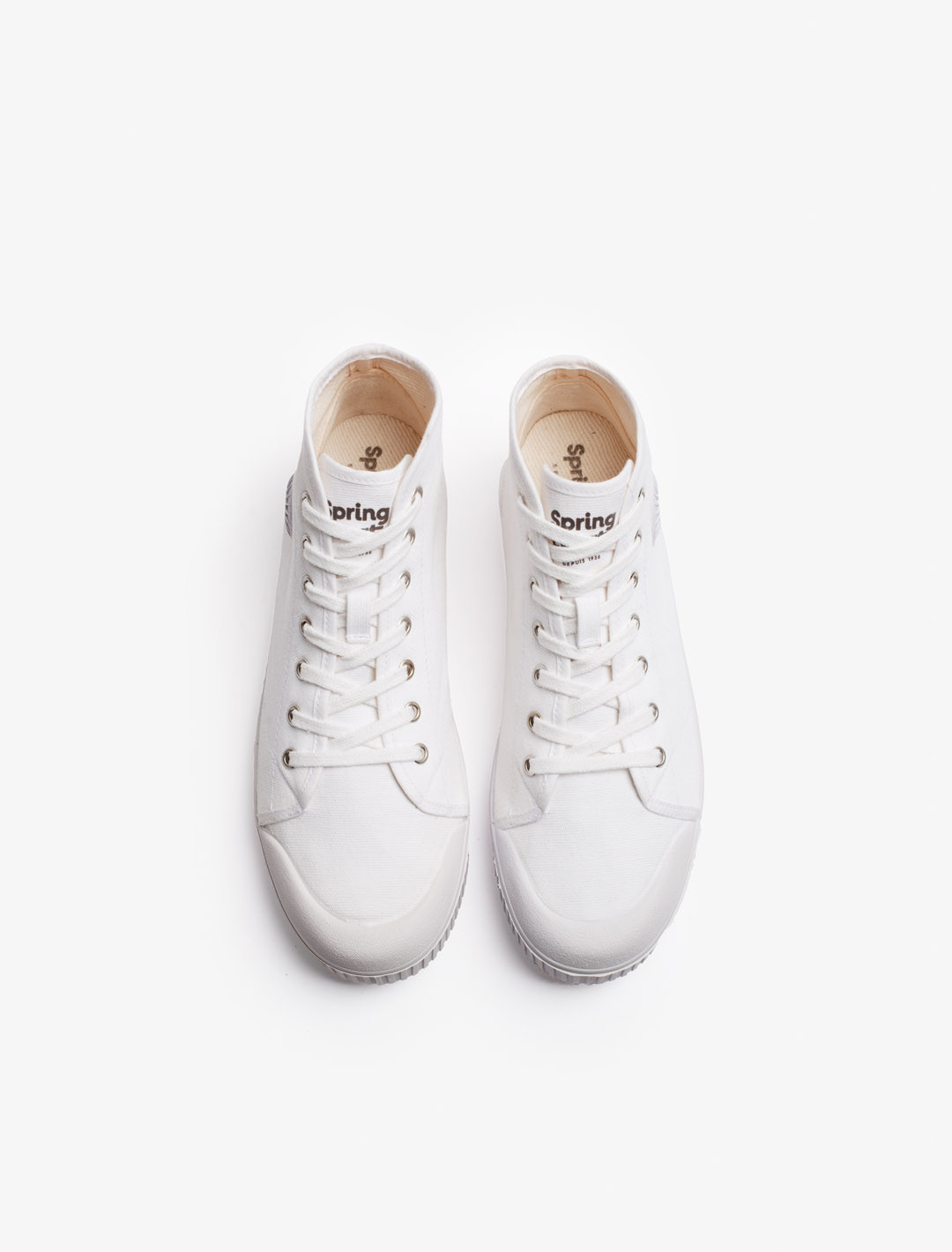 Spring Court B2 white cotton sneakers – top view