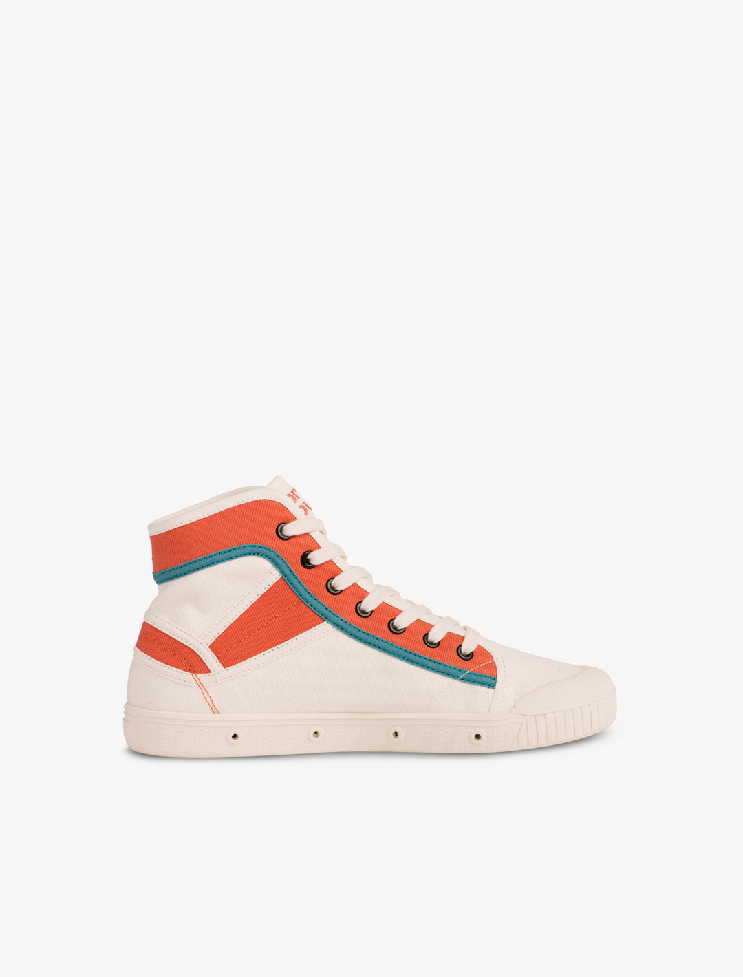 Spring Court S2 sneakers in ecru and orange cotton – inner side view