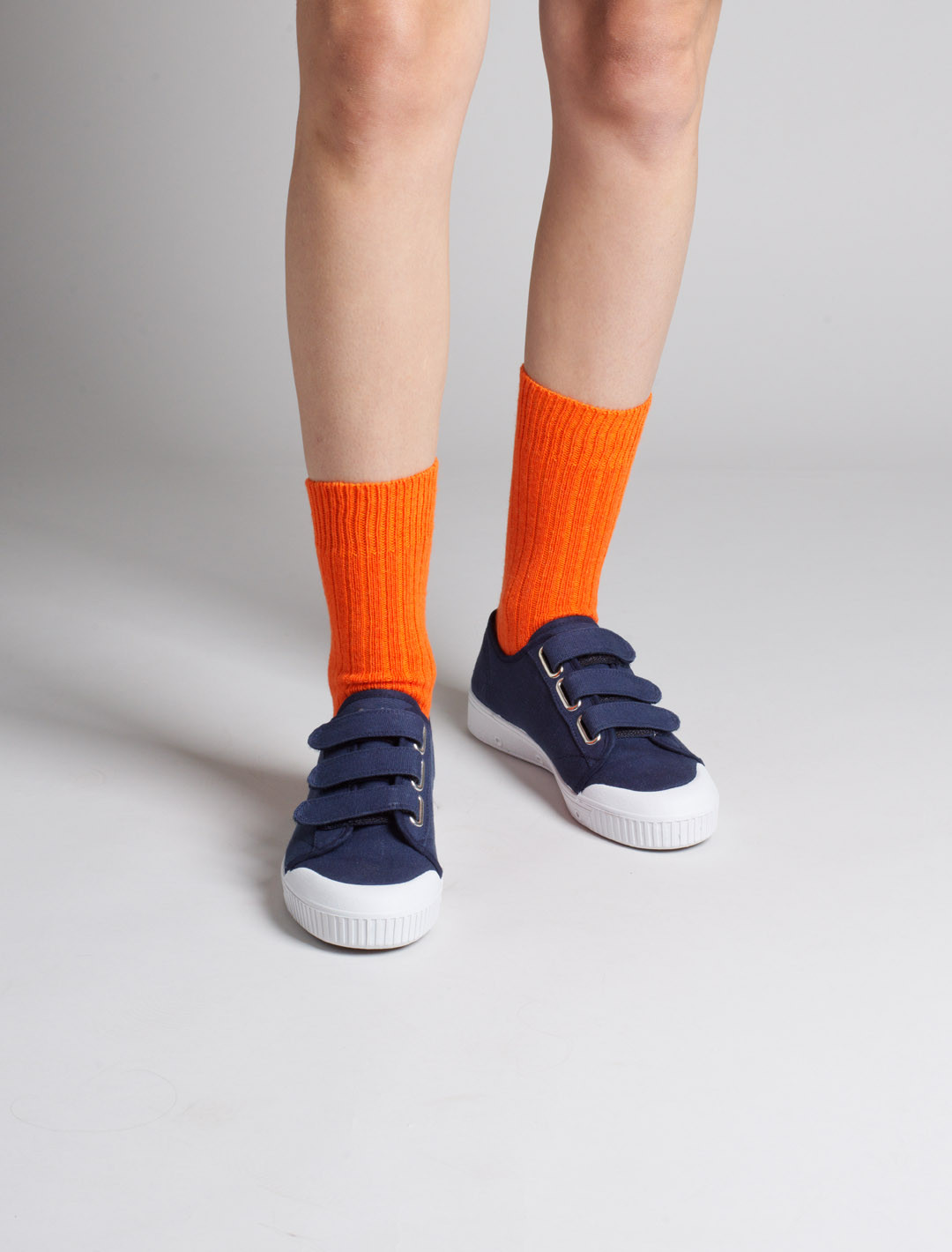 Basket Spring Court G2 à scratch en canvas bleu - vue portée