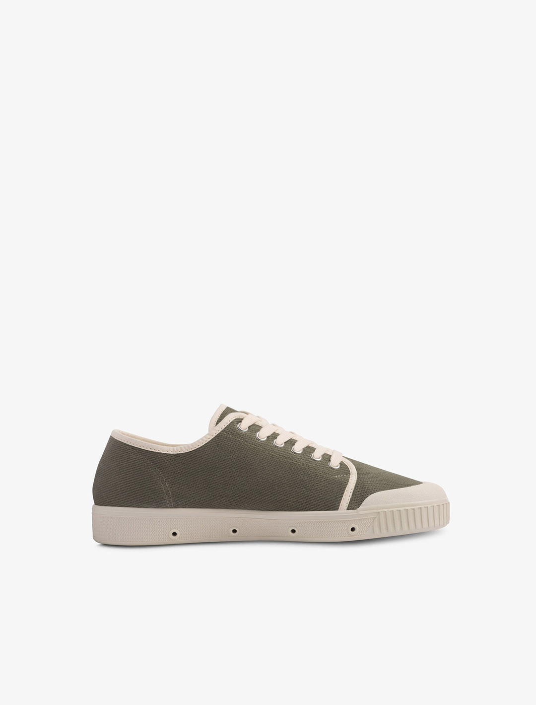 Spring Court G2 heavy twill in khaki - side view