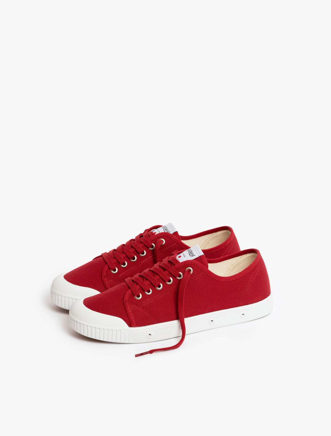 Spring Court G2 canvas basket in red - side view