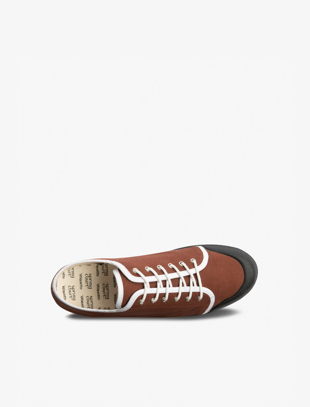 Spring Court G2 brown cotton sneakers – top view