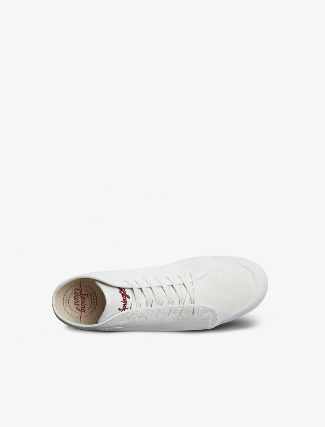 Spring Court B2 suede trainers in white - top view