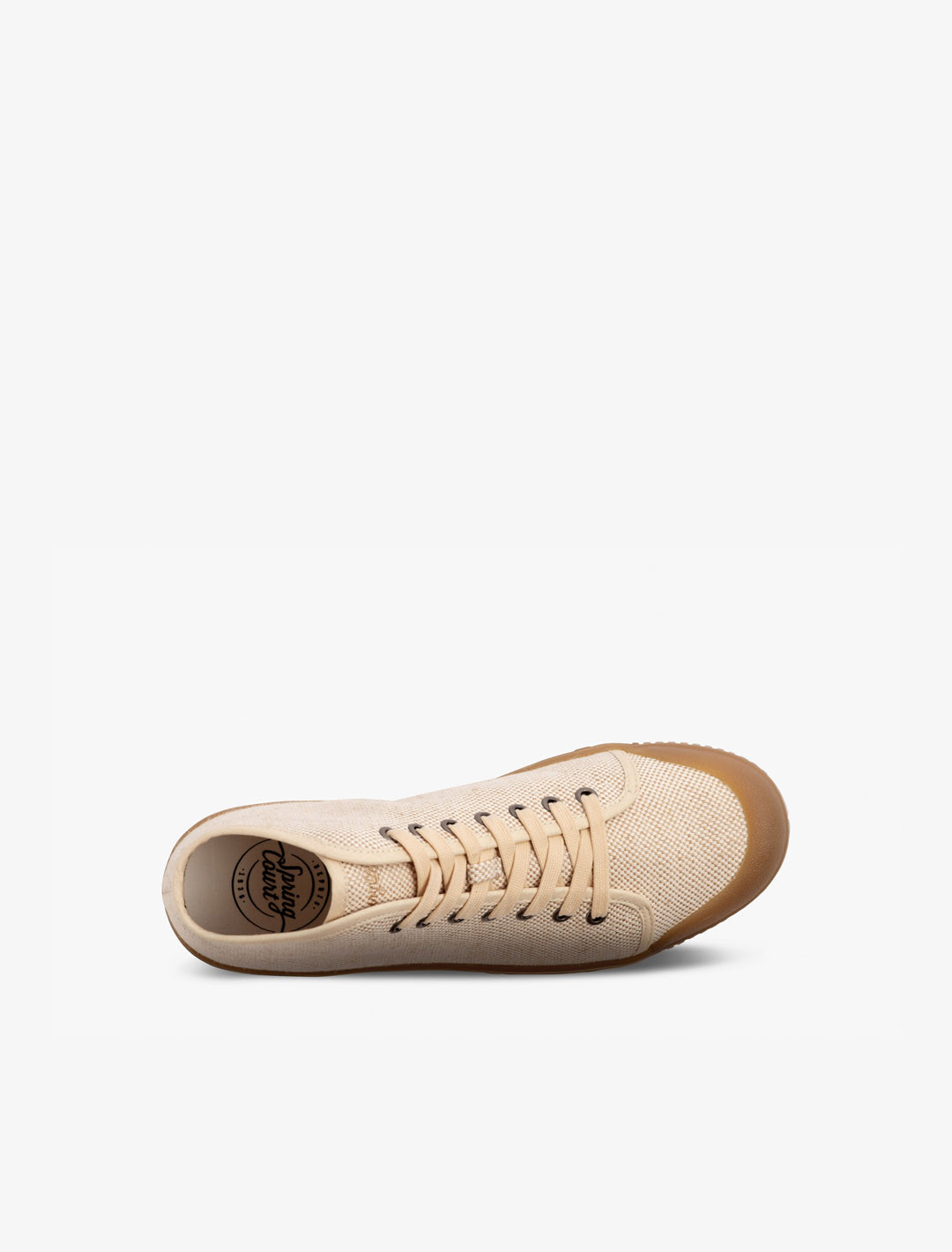 Spring Court B2 off-white cotton sneakers – top view