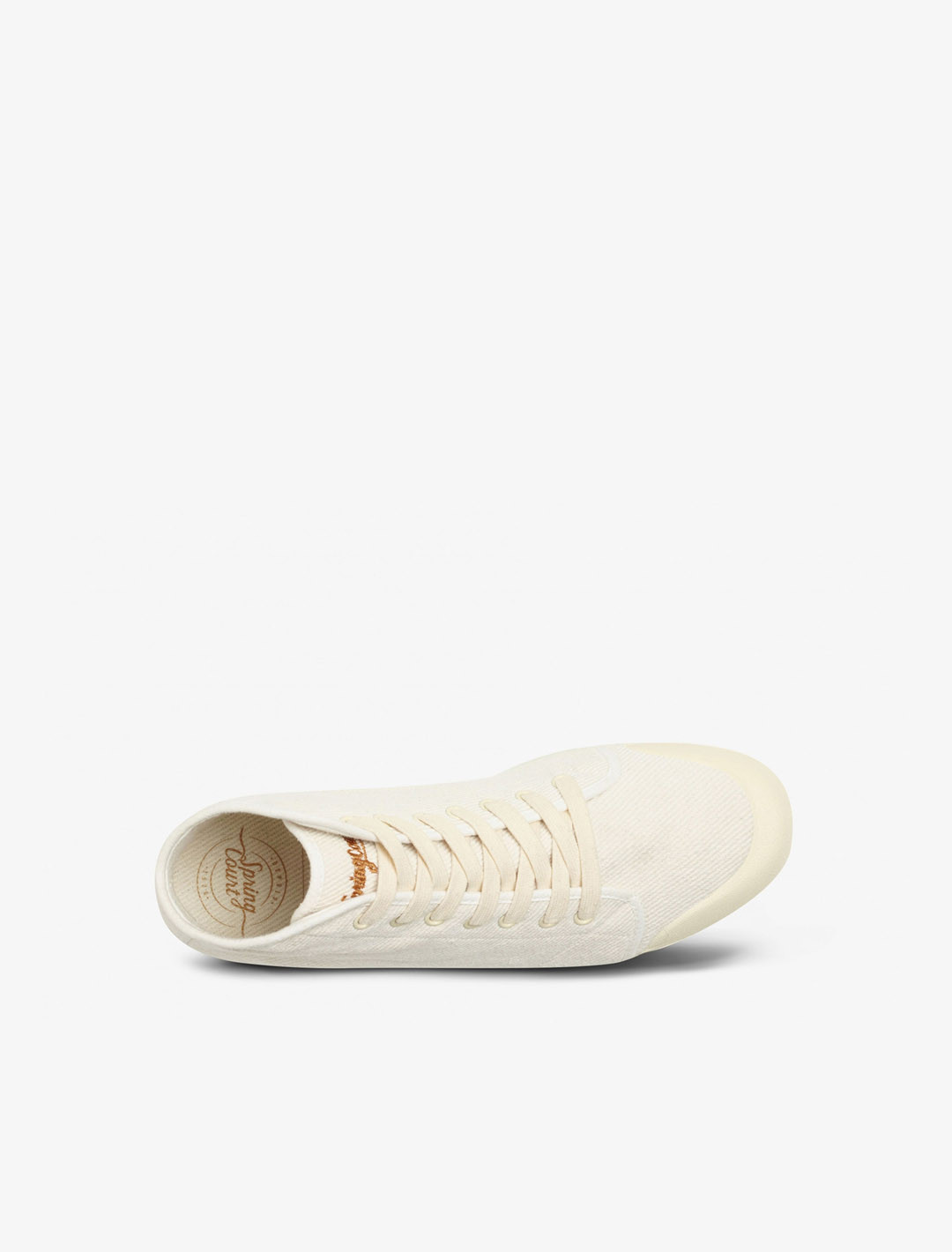 Spring Court B2 off-white cotton sneakers – top view