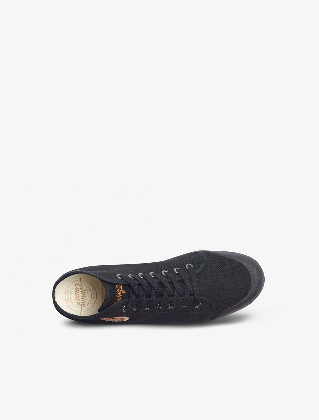 Spring Court B2 black cotton sneakers – top view