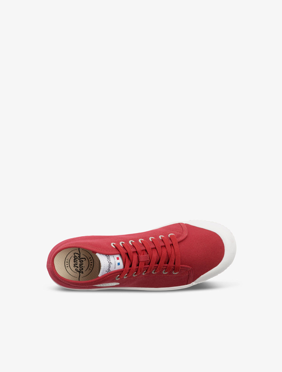 Spring Court B2 red cotton sneakers – top view
