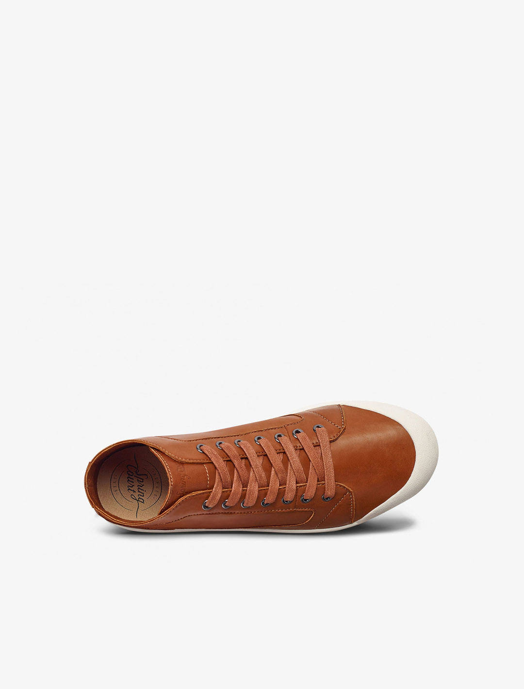 Basket Spring Court M2 en cuir marron - vue du dessus