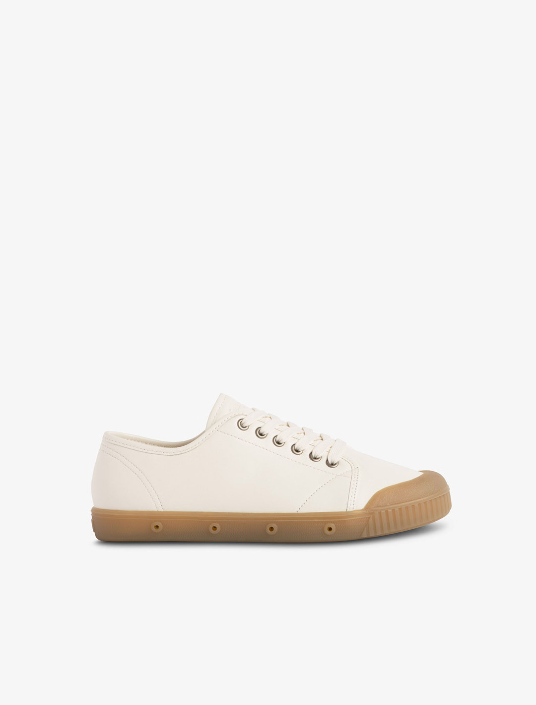 Basket Spring Court G2 en cuir écru - vue de côté