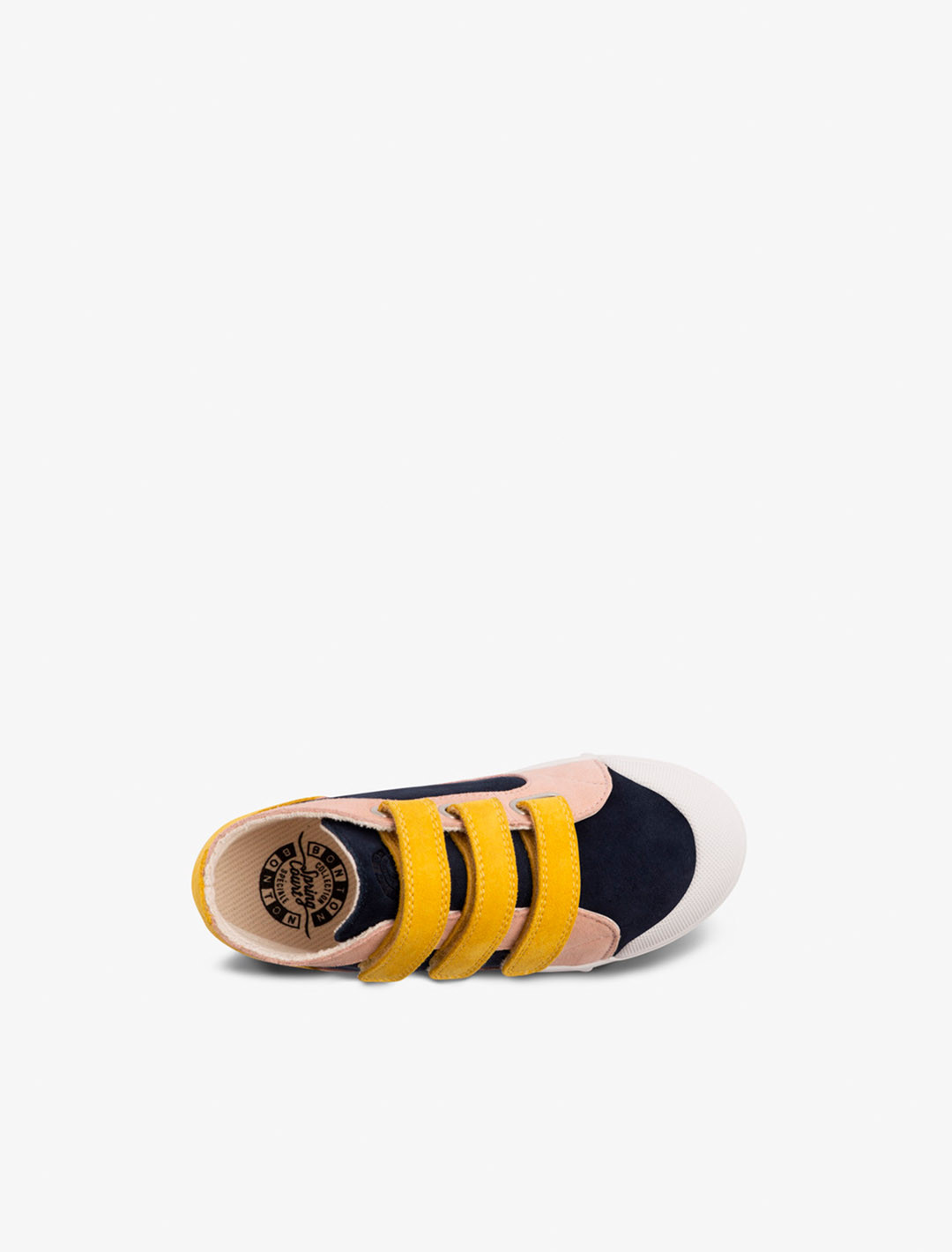 Spring Court M2 kids’ multicolor suede sneakers – top view