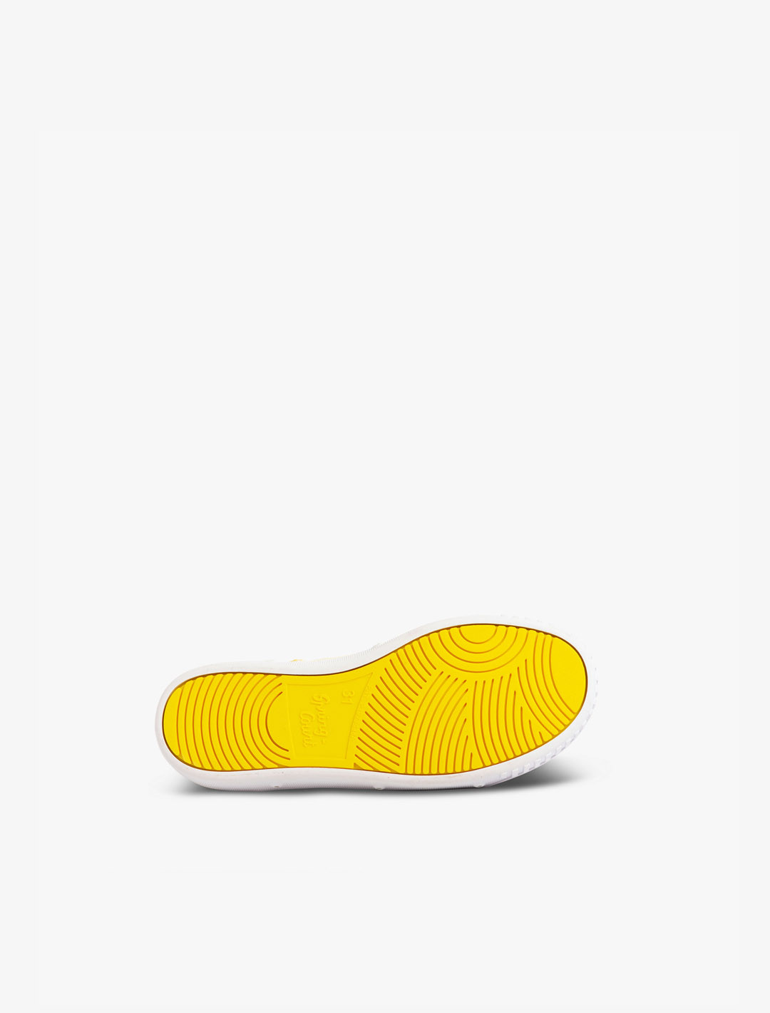Chaussures enfant Spring Court B2 en coton jaune – vue du dessous